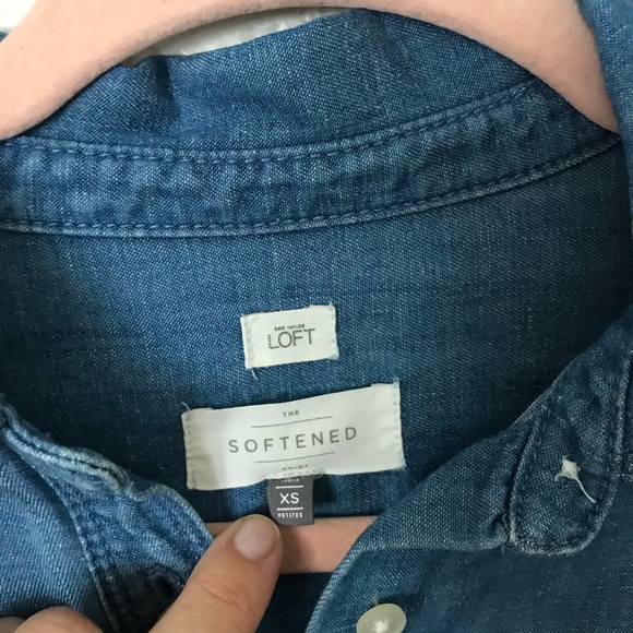 Denim button down top - Picture 2 of 4